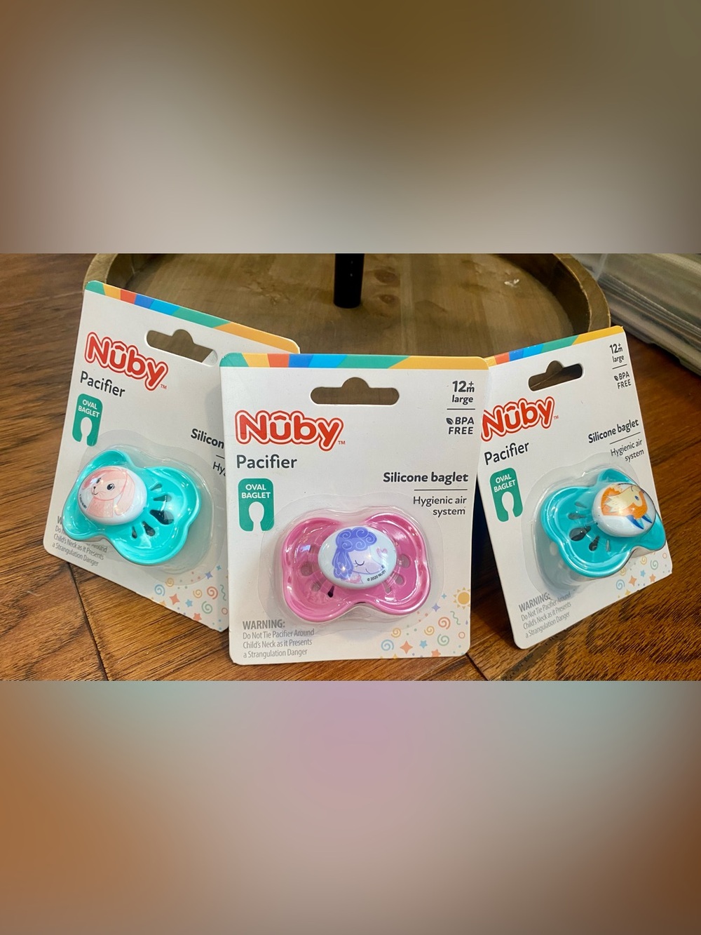 Three New Nuby Silicone Pacifier - 12+ Months